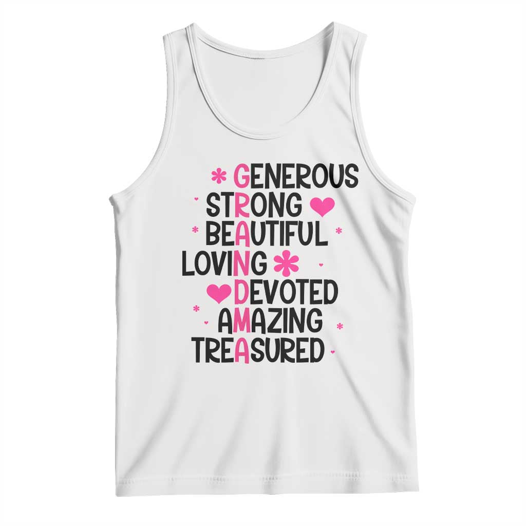 Funny Grandma Tank Top Generous Strong Beautiful Loving Devoted