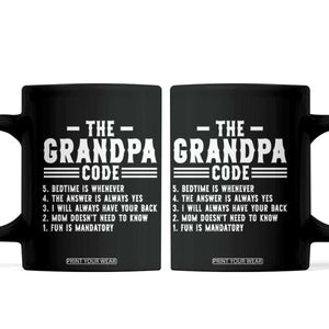 The Grandpa Code Coffee Mug Funny Grandfather Life Humorous Rules