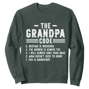The Grandpa Code Sweatshirt Funny Grandfather Life Humorous Rules