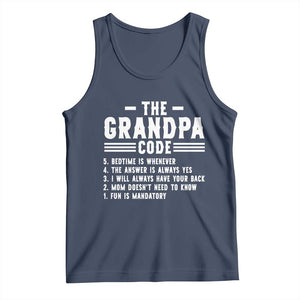 The Grandpa Code Tank Top Funny Grandfather Life Humorous Rules