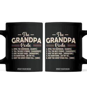 The Grandpa Code Coffee Mug Funny Granddad Rules Saying