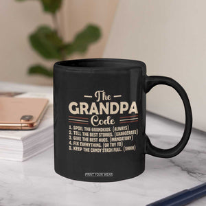 The Grandpa Code Coffee Mug Funny Granddad Rules Saying
