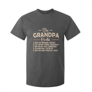 The Grandpa Code T Shirt For Kid Funny Granddad Rules Saying