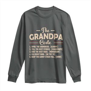 The Grandpa Code Long Sleeve Shirt Funny Granddad Rules Saying