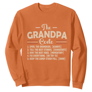 The Grandpa Code Sweatshirt Funny Granddad Rules Saying