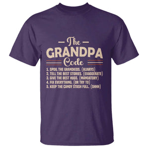 The Grandpa Code T Shirt Funny Granddad Rules Saying
