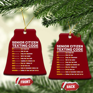 Senior Citizen Texting Code Ceramic Ornament Funny Acronyms For Older Adults