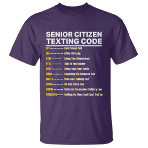 Senior Citizen Texting Code T Shirt Funny Acronyms For Older Adults
