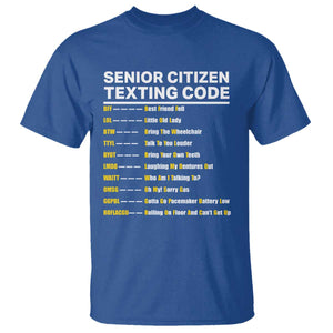 Senior Citizen Texting Code T Shirt Funny Acronyms For Older Adults