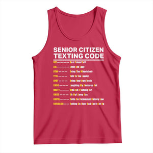Senior Citizen Texting Code Tank Top Funny Acronyms For Older Adults