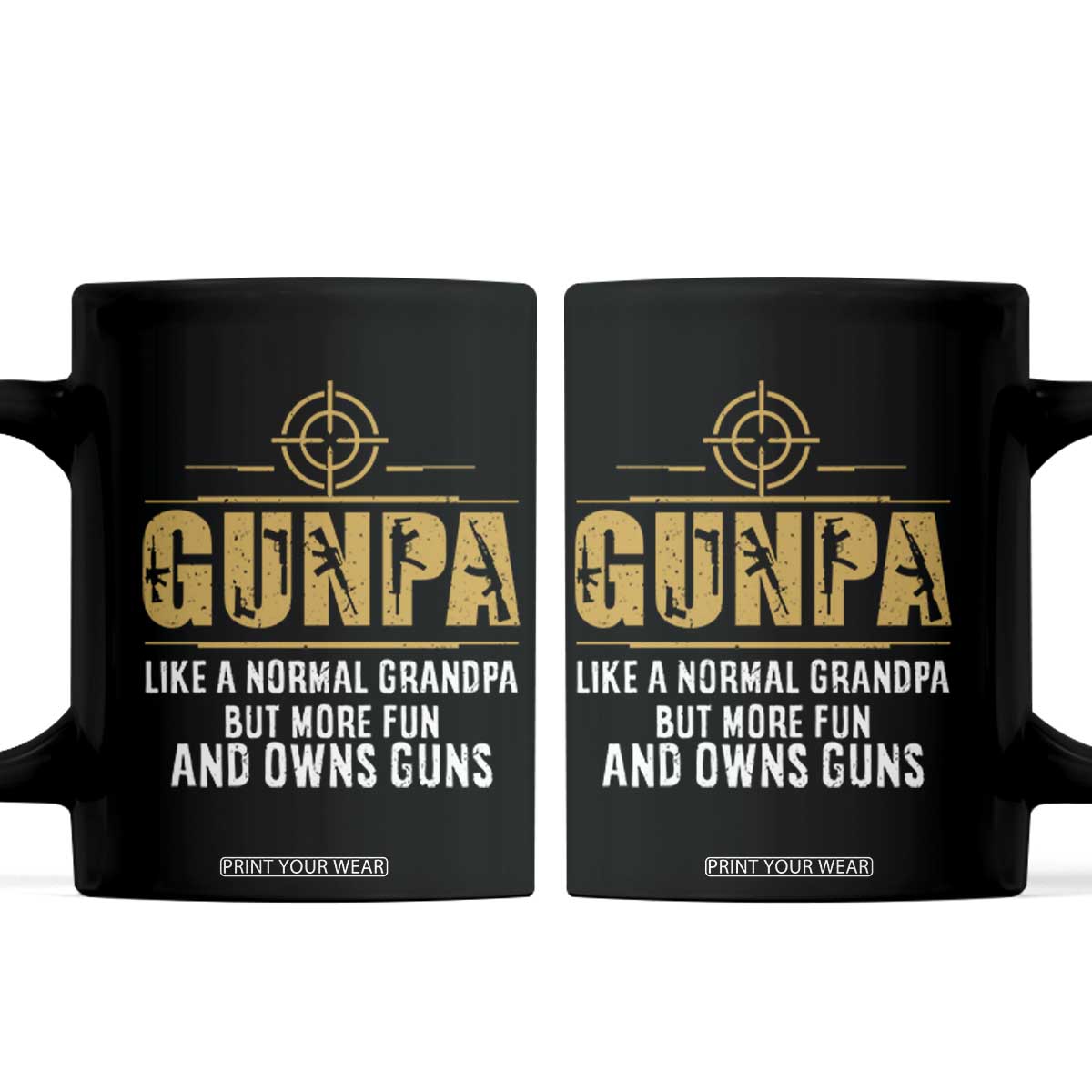 Vintage Gunpa Coffee Mug Like A Normal Grandpa But More Fun And Owns Guns