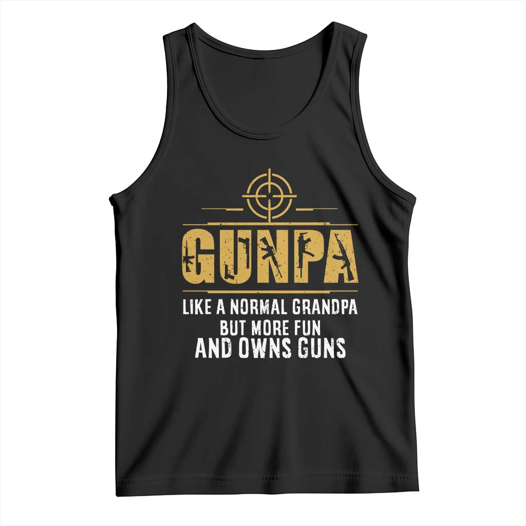 Vintage Gunpa Tank Top Like A Normal Grandpa But More Fun And Owns Guns