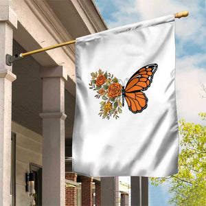 Floral Monarch Butterfly Botanical Garden Flag Nature Lover Gift