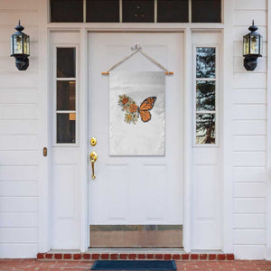 Floral Monarch Butterfly Botanical Garden Flag Nature Lover Gift