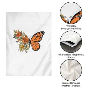 Floral Monarch Butterfly Botanical Garden Flag Nature Lover Gift