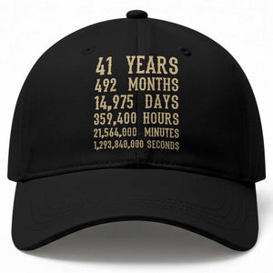 Vintage 41st Milestone Birthday Baseball Cap 41 Years Of Being Awesome