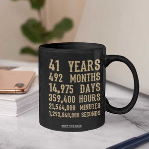 Vintage 41st Milestone Birthday Coffee Mug 41 Years Of Being Awesome