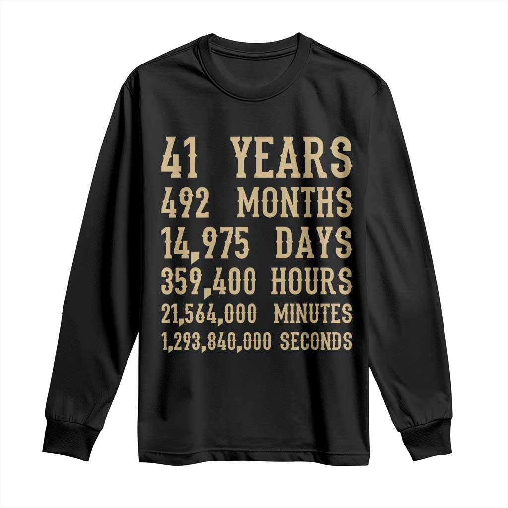 Vintage 41st Milestone Birthday Long Sleeve Shirt 41 Years Of Being Awesome