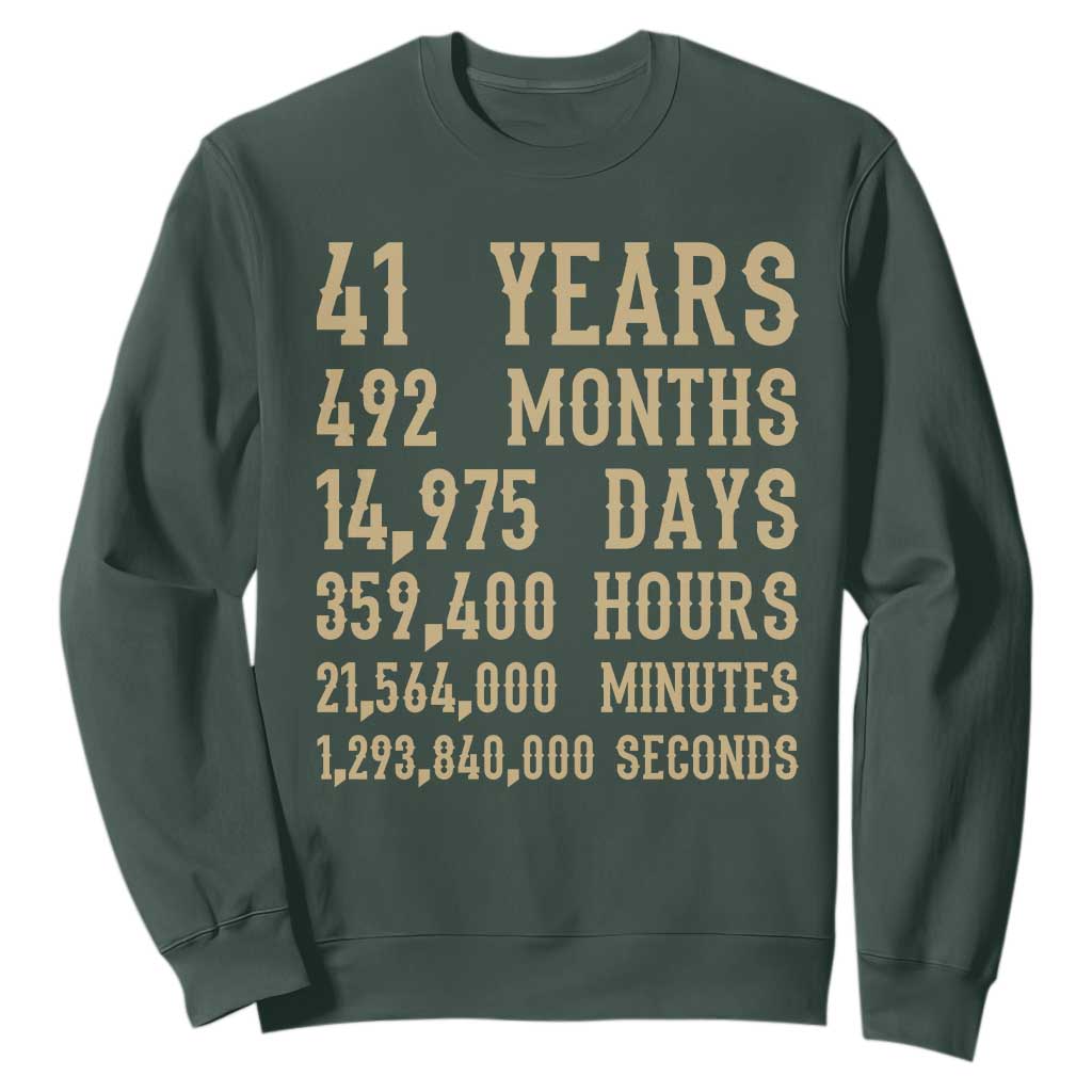 Vintage 41st Milestone Birthday Sweatshirt 41 Years Of Being Awesome
