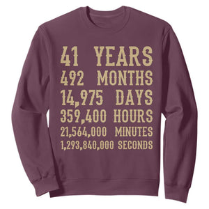 Vintage 41st Milestone Birthday Sweatshirt 41 Years Of Being Awesome
