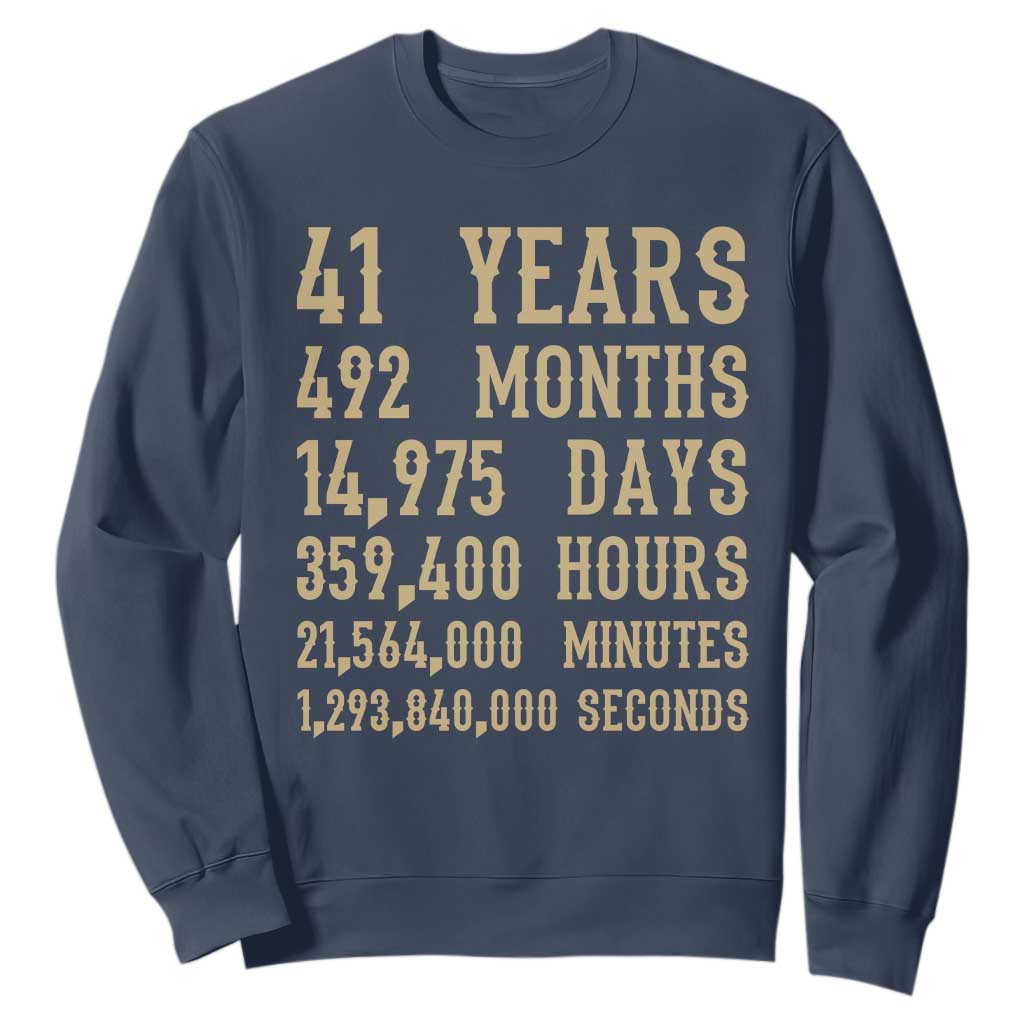 Vintage 41st Milestone Birthday Sweatshirt 41 Years Of Being Awesome