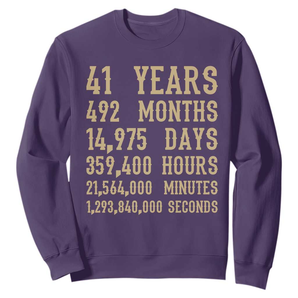 Vintage 41st Milestone Birthday Sweatshirt 41 Years Of Being Awesome