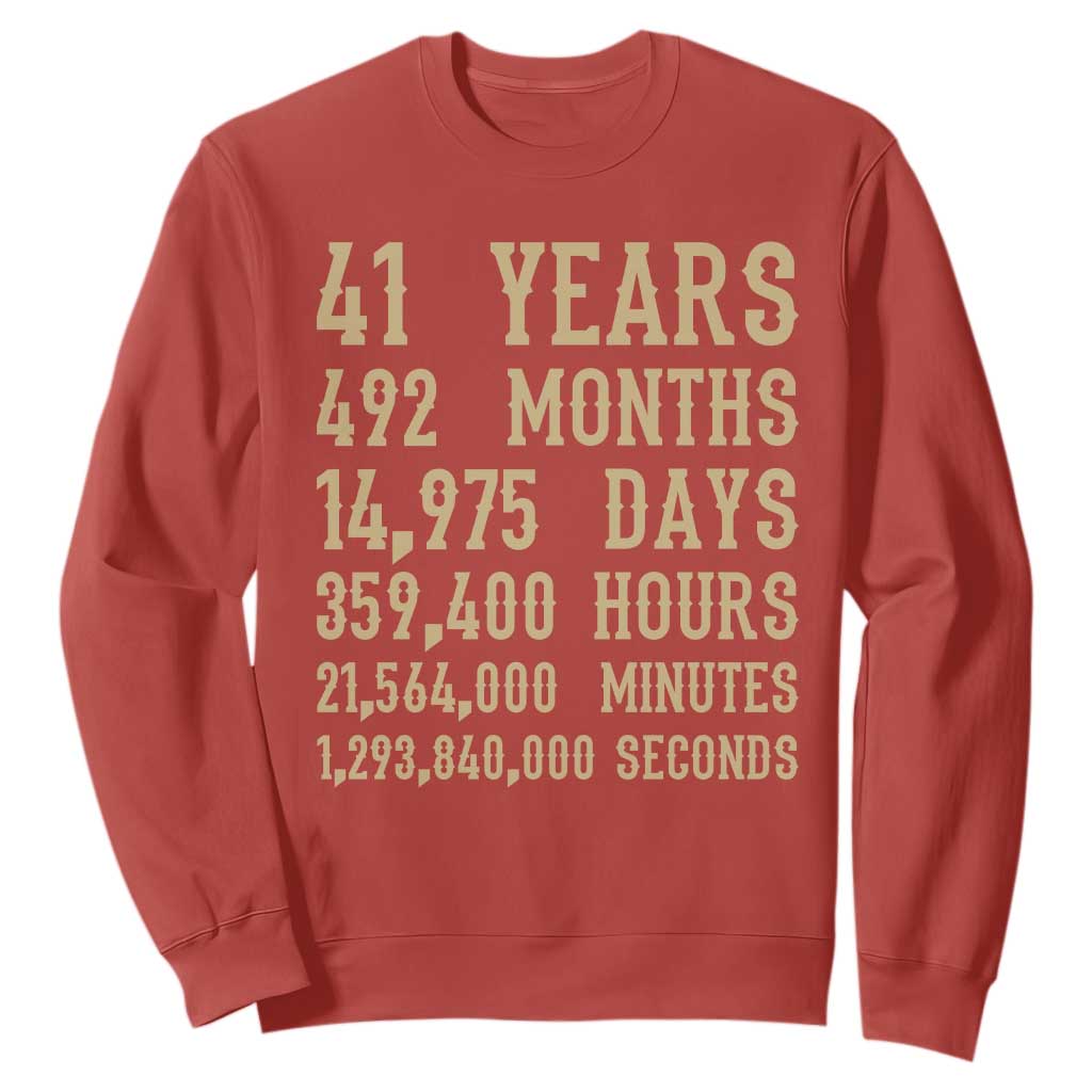 Vintage 41st Milestone Birthday Sweatshirt 41 Years Of Being Awesome