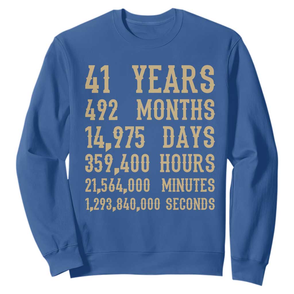 Vintage 41st Milestone Birthday Sweatshirt 41 Years Of Being Awesome