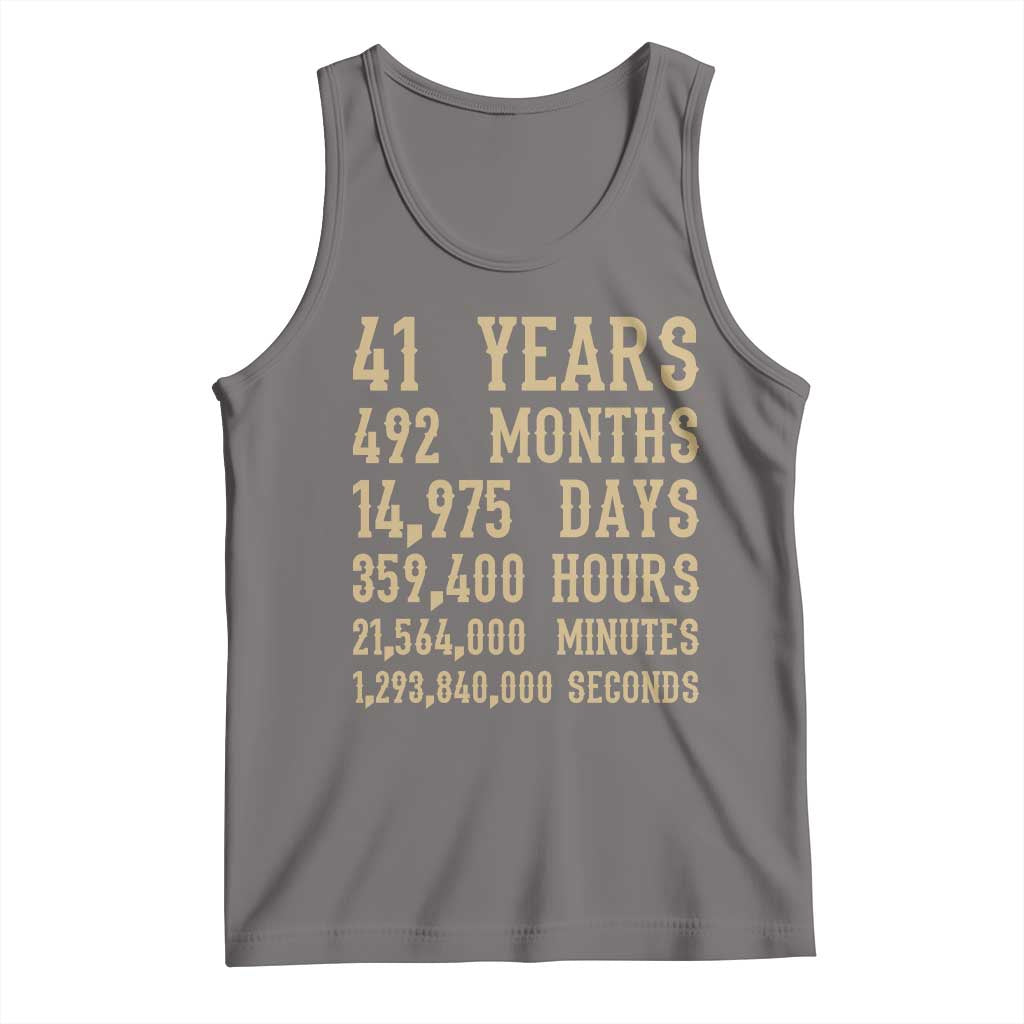 Vintage 41st Milestone Birthday Tank Top 41 Years Of Being Awesome