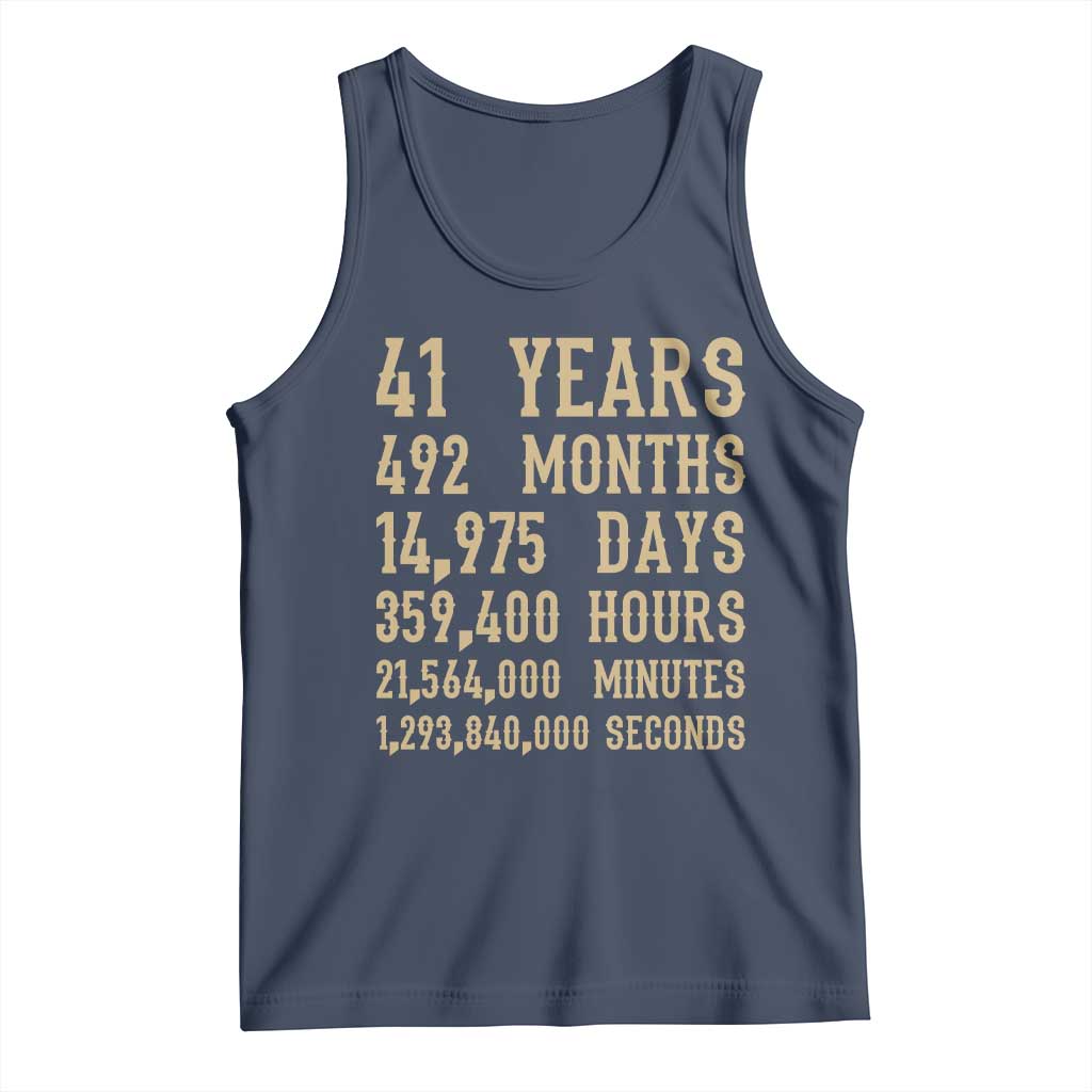 Vintage 41st Milestone Birthday Tank Top 41 Years Of Being Awesome