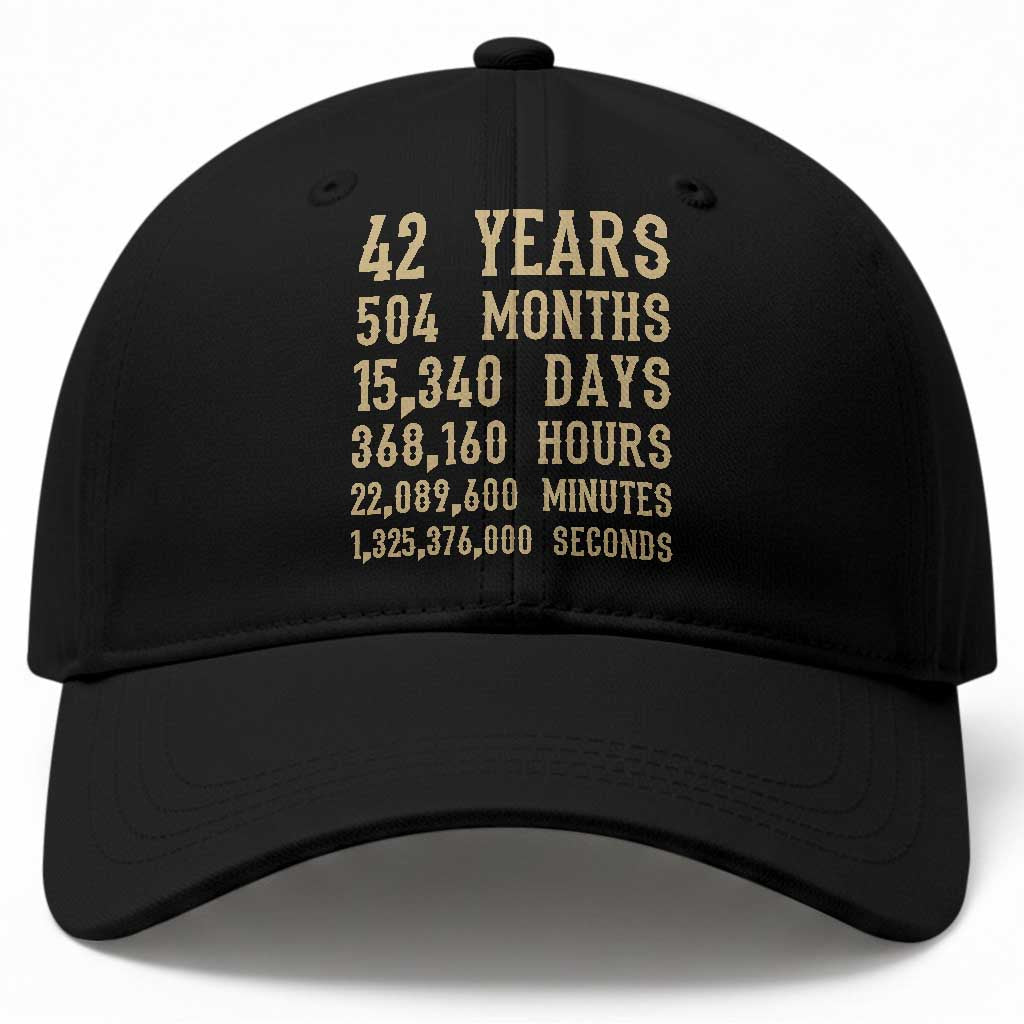 Vintage 42nd Milestone Birthday Baseball Cap 42 Years Of Being Awesome