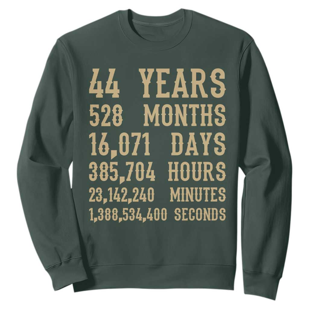 Vintage 44th Milestone Birthday Sweatshirt 44 Years Of Being Awesome