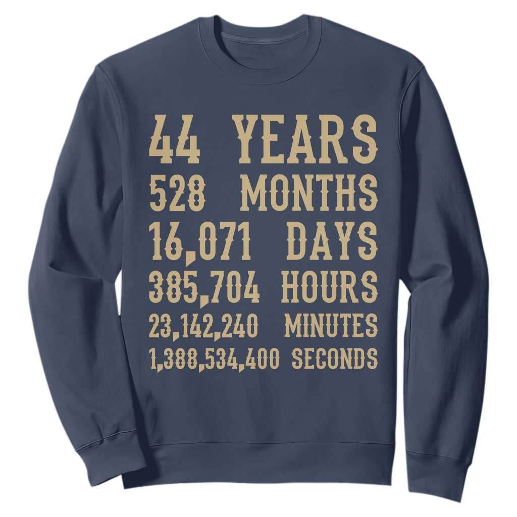 Vintage 44th Milestone Birthday Sweatshirt 44 Years Of Being Awesome