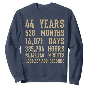 Vintage 44th Milestone Birthday Sweatshirt 44 Years Of Being Awesome