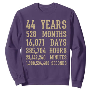 Vintage 44th Milestone Birthday Sweatshirt 44 Years Of Being Awesome