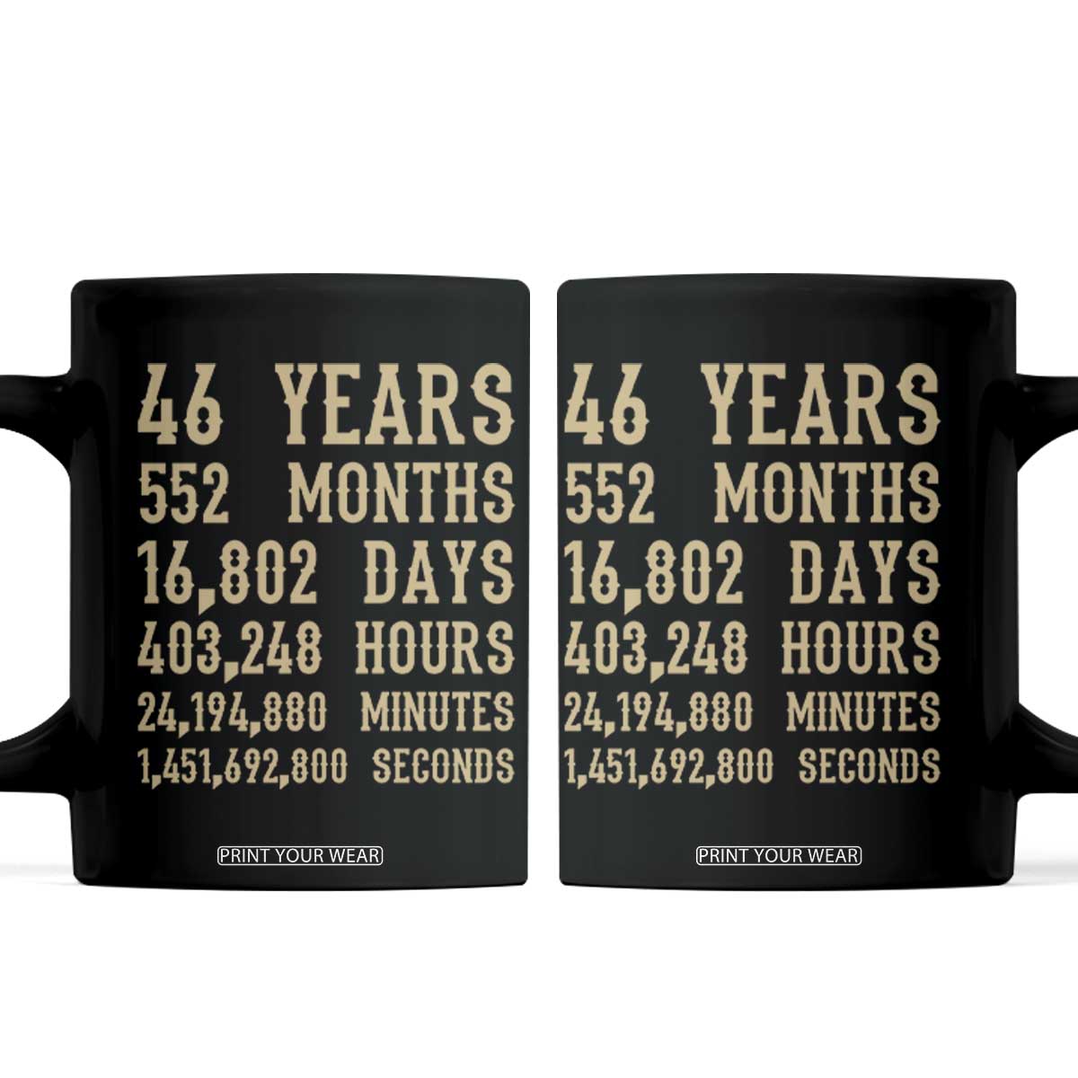 Vintage 46th Milestone Birthday Coffee Mug 46 Years Of Being Awesome
