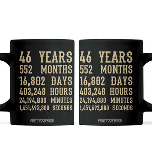 Vintage 46th Milestone Birthday Coffee Mug 46 Years Of Being Awesome