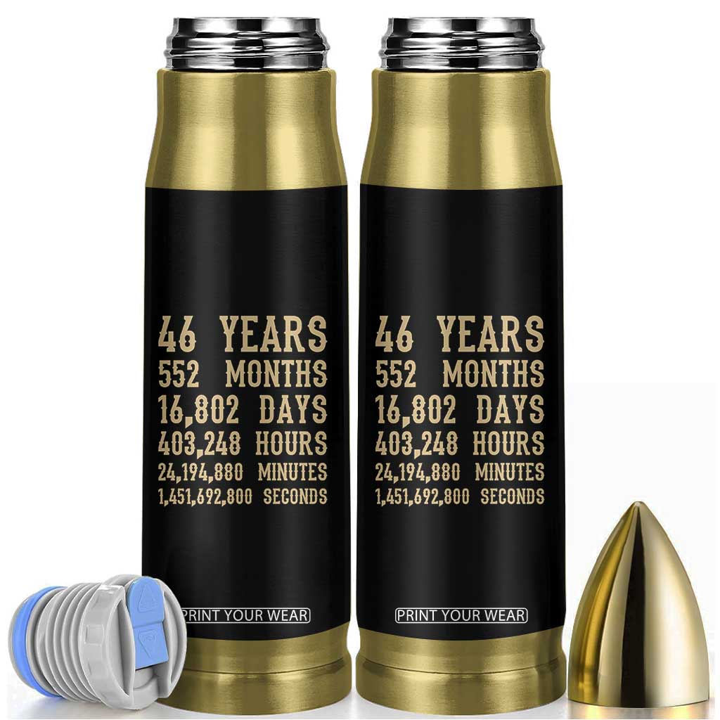 Vintage 46th Milestone Birthday Bullet Tumbler 46 Years Of Being Awesome
