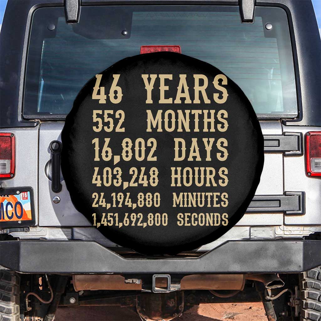 Vintage 46th Milestone Birthday Spare Tire Cover 46 Years Of Being Awesome