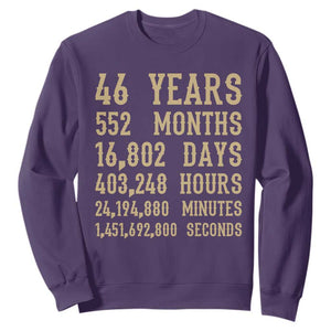 Vintage 46th Milestone Birthday Sweatshirt 46 Years Of Being Awesome