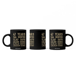 Vintage 47th Milestone Birthday Coffee Mug 47 Years Of Being Awesome