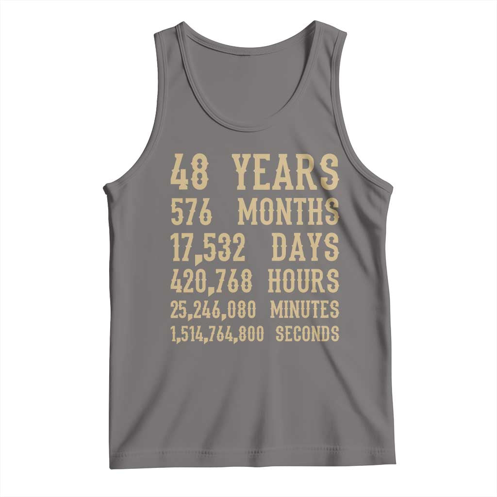Vintage 48th Milestone Birthday Tank Top 48 Years Of Being Awesome