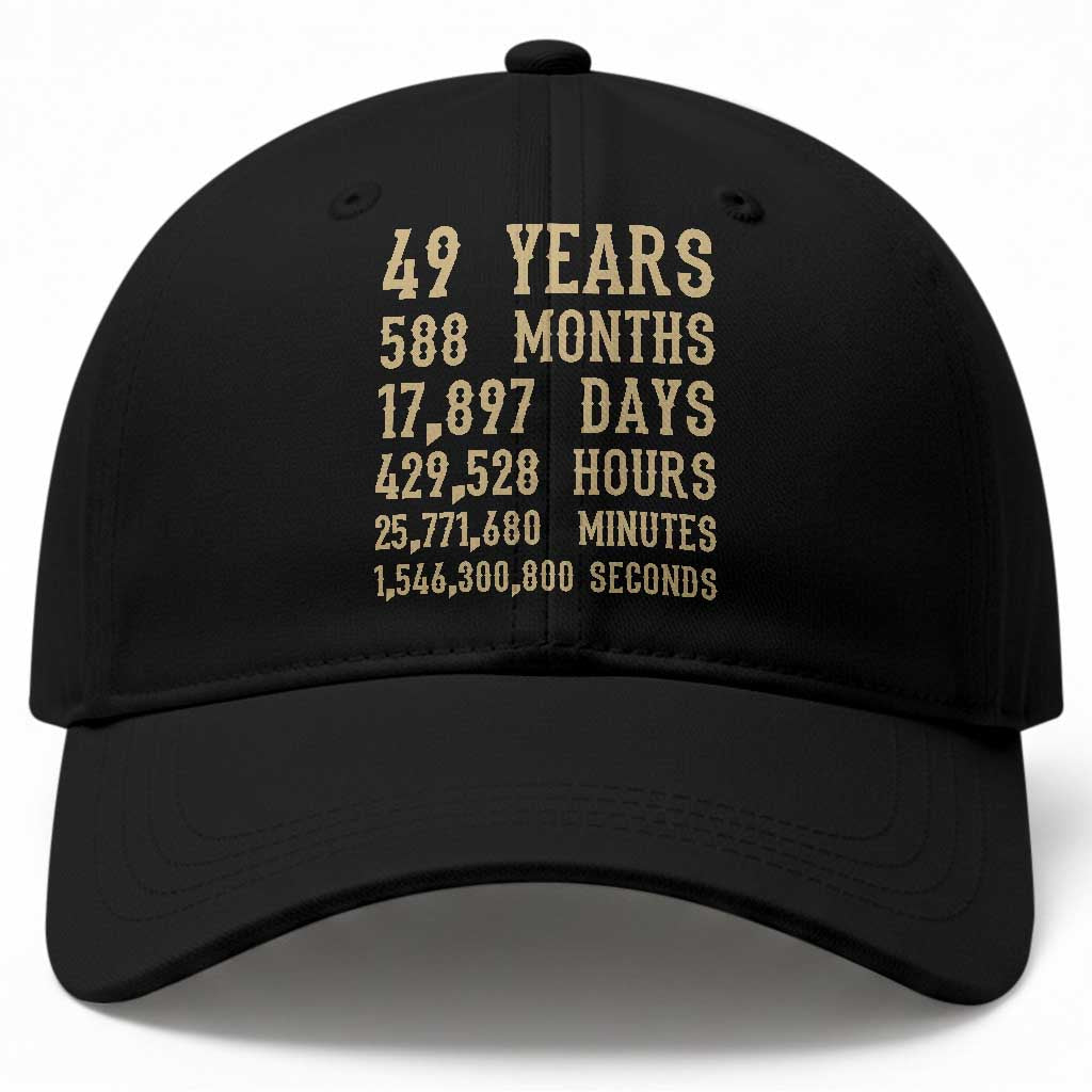 Vintage 49th Milestone Birthday Baseball Cap 49 Years Of Being Awesome