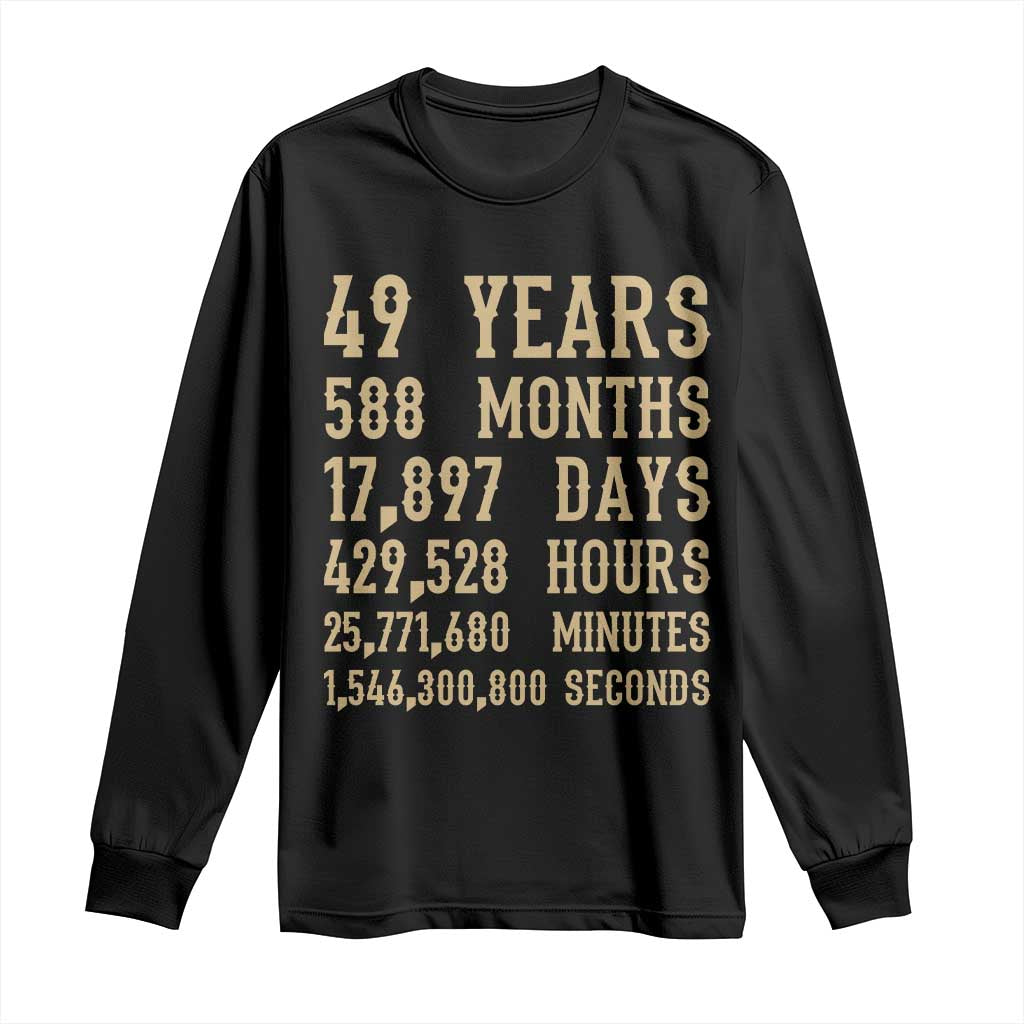 Vintage 49th Milestone Birthday Long Sleeve Shirt 49 Years Of Being Awesome