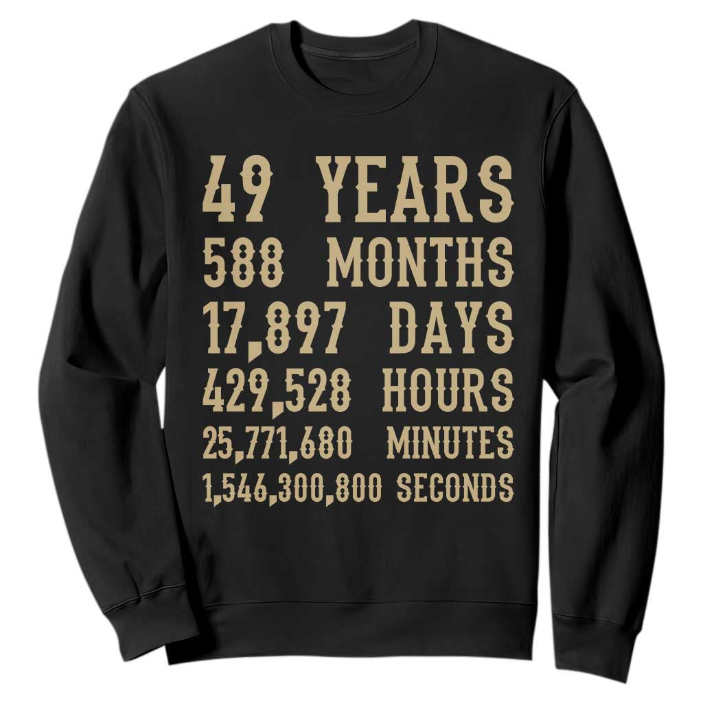 Vintage 49th Milestone Birthday Sweatshirt 49 Years Of Being Awesome