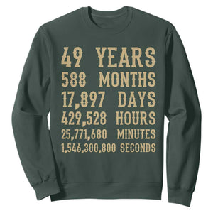 Vintage 49th Milestone Birthday Sweatshirt 49 Years Of Being Awesome