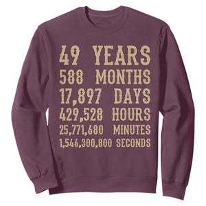 Vintage 49th Milestone Birthday Sweatshirt 49 Years Of Being Awesome