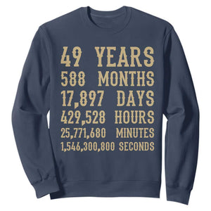 Vintage 49th Milestone Birthday Sweatshirt 49 Years Of Being Awesome