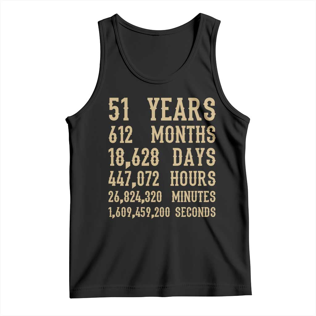 Vintage 51st Milestone Birthday Tank Top 51 Years Of Being Awesome