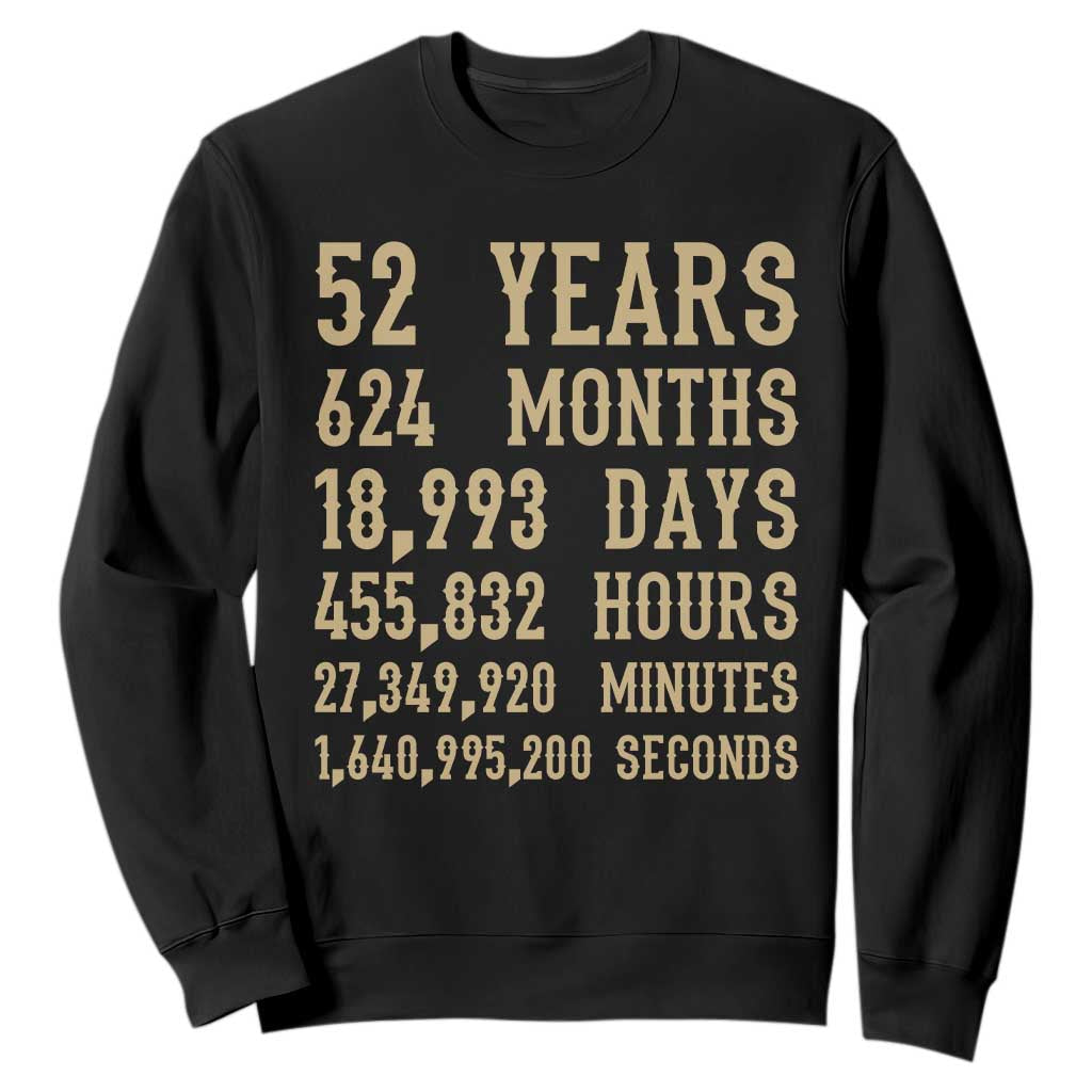 Vintage 52nd Milestone Birthday Sweatshirt 52 Years Of Being Awesome